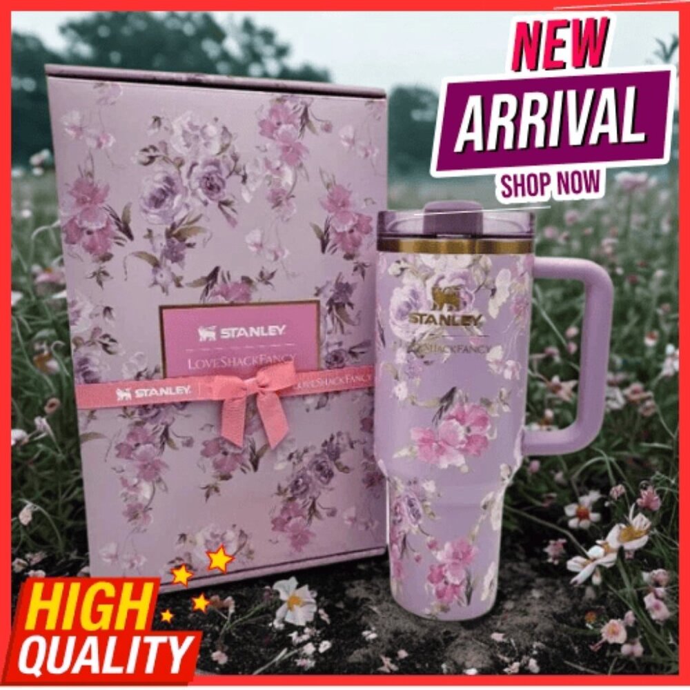 Stanley X Love Shack Fancy Cup 40 oz - Happy Thoughts Quencher Rosa Beaux Purple